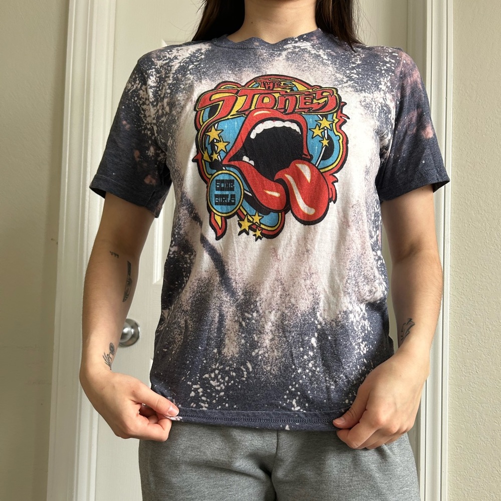 Rolling Stones bleached graphic t-shirt